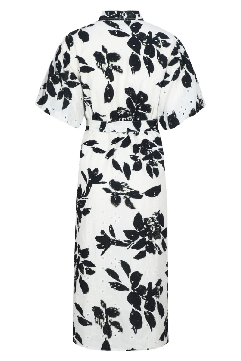 G-maxx Zophia Dress offwhite/black, jurk met zwarte accenten